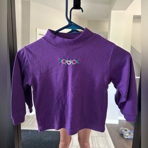 Vintage purple embroidered top size 4